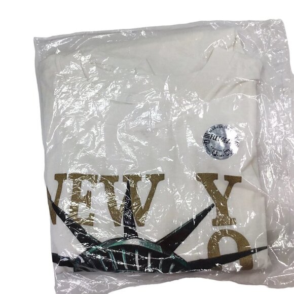 Vintage Single Stitch NOS Statue of Liberty Souvenir T Shirt Fleegeze USA Sz XL - Picture 6 of 8